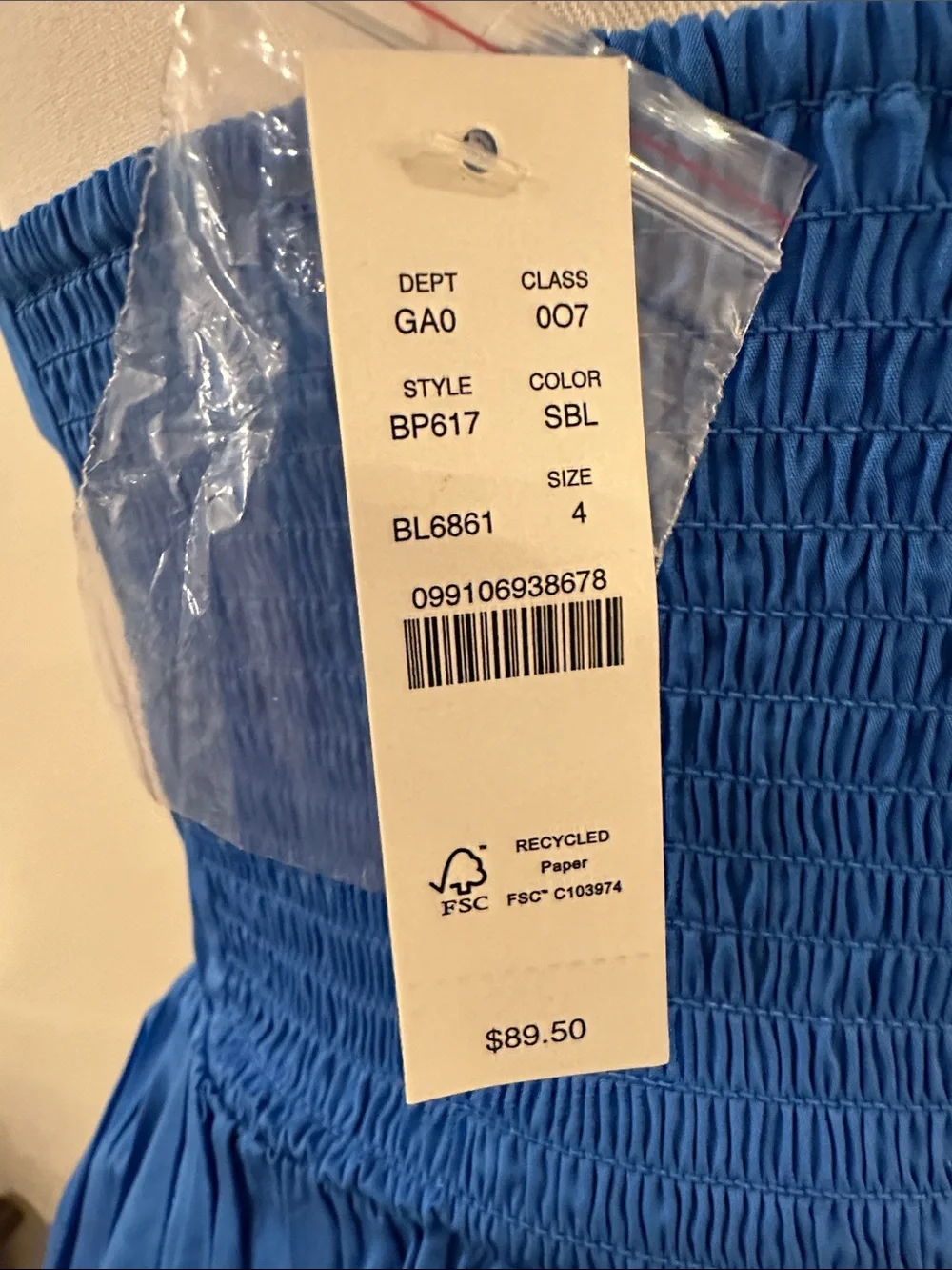 J. Crew Royal Blue Bow Front Tank Top